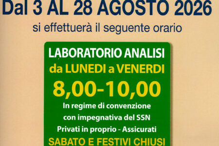 Avviso Orari Estivi 2026