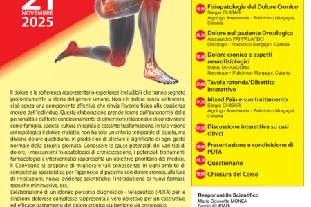 “Il dolore cronico” | 21 Novembre 2025